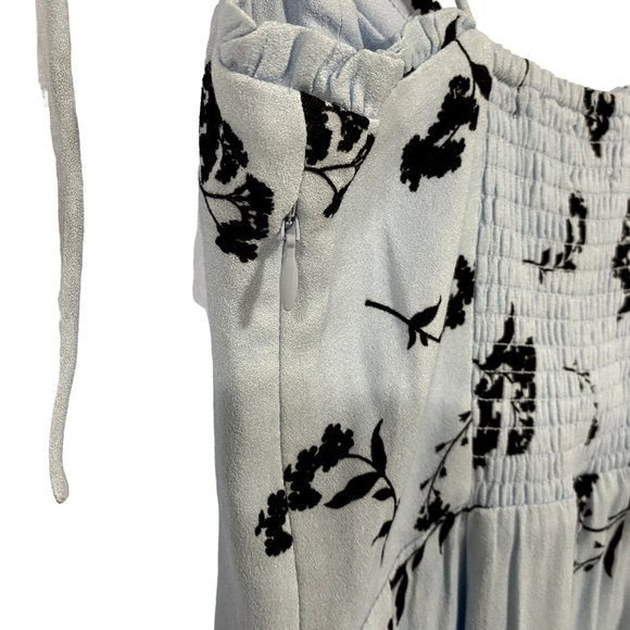 Aritzia Wilfred Fable Heatwave Blue Floral Bustier Style Mini Dress Size 4 NWT - Picture 3 of 9